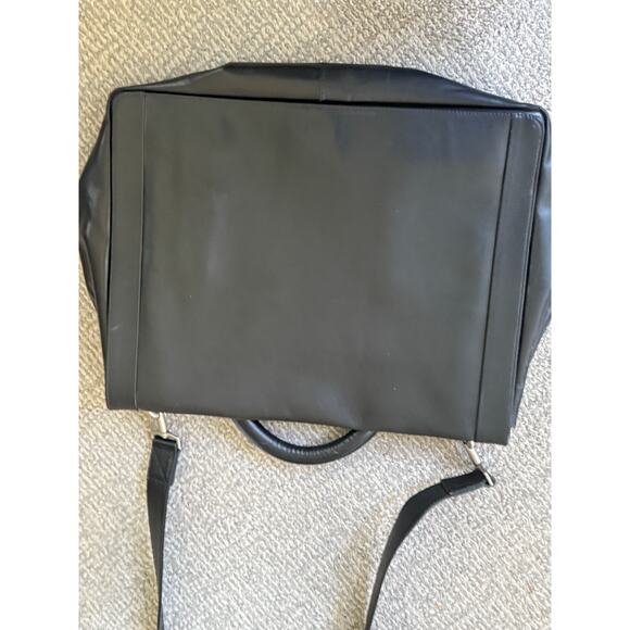 Kenneth Cole leather double side brief case laptop crossbody top handle 18X13 - Picture 2 of 12
